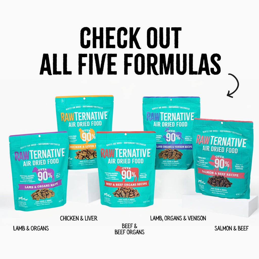 Grandma Mae's RawTernative Air Dried Dog Food – 93% Beef & Organs, NZ Mussels, 3 lb