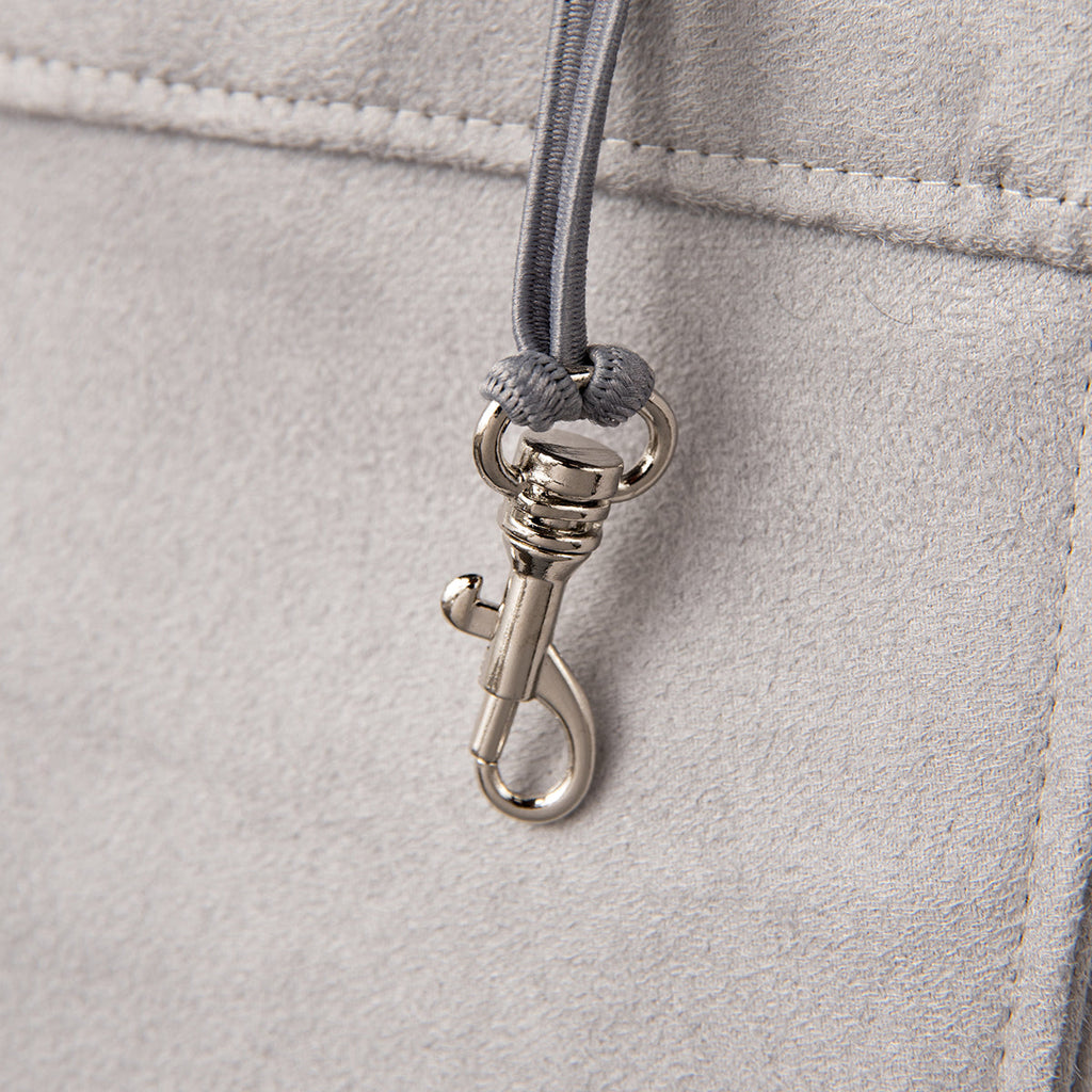 Soho Poms Grey Suede Camden Bear Dog Carrier - ideal for dogs and cats