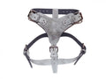 Heavy Duty Plain Grey Leather Dog Harness Extra Large