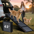HBTower 63in Folding Dog Ramp – 17.3in Wide, Non-Slip, 250 lb Capacity