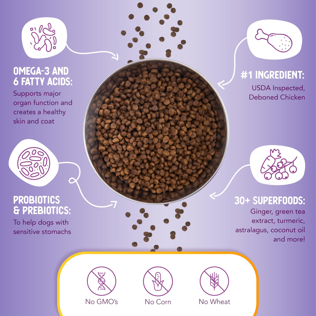 Health Extension Little Bites Dry Dog Food for Toy & Small Breeds – Chicken & Brown Rice