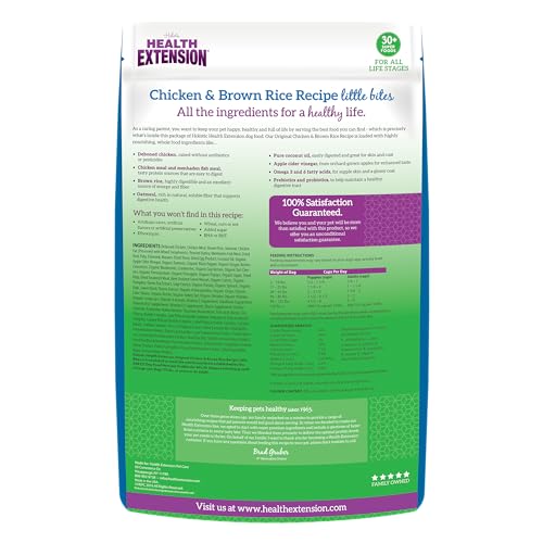 Health Extension Little Bites Dry Dog Food for Toy & Small Breeds – Chicken & Brown Rice