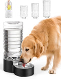 Heouvo 2.5 Gallon Automatic Water Dispenser – Wide Mouth & Removable Stainless Steel Bowl for Multi-Pet Homes