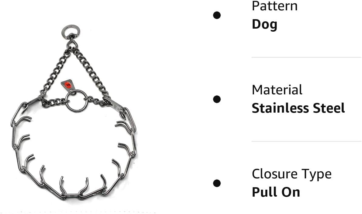 Herm Sprenger Stainless Steel Prong Collar with Swivel Ultra-Plus – German-Made No-Pull Training Collar, 2.25mm x 16in (Small)