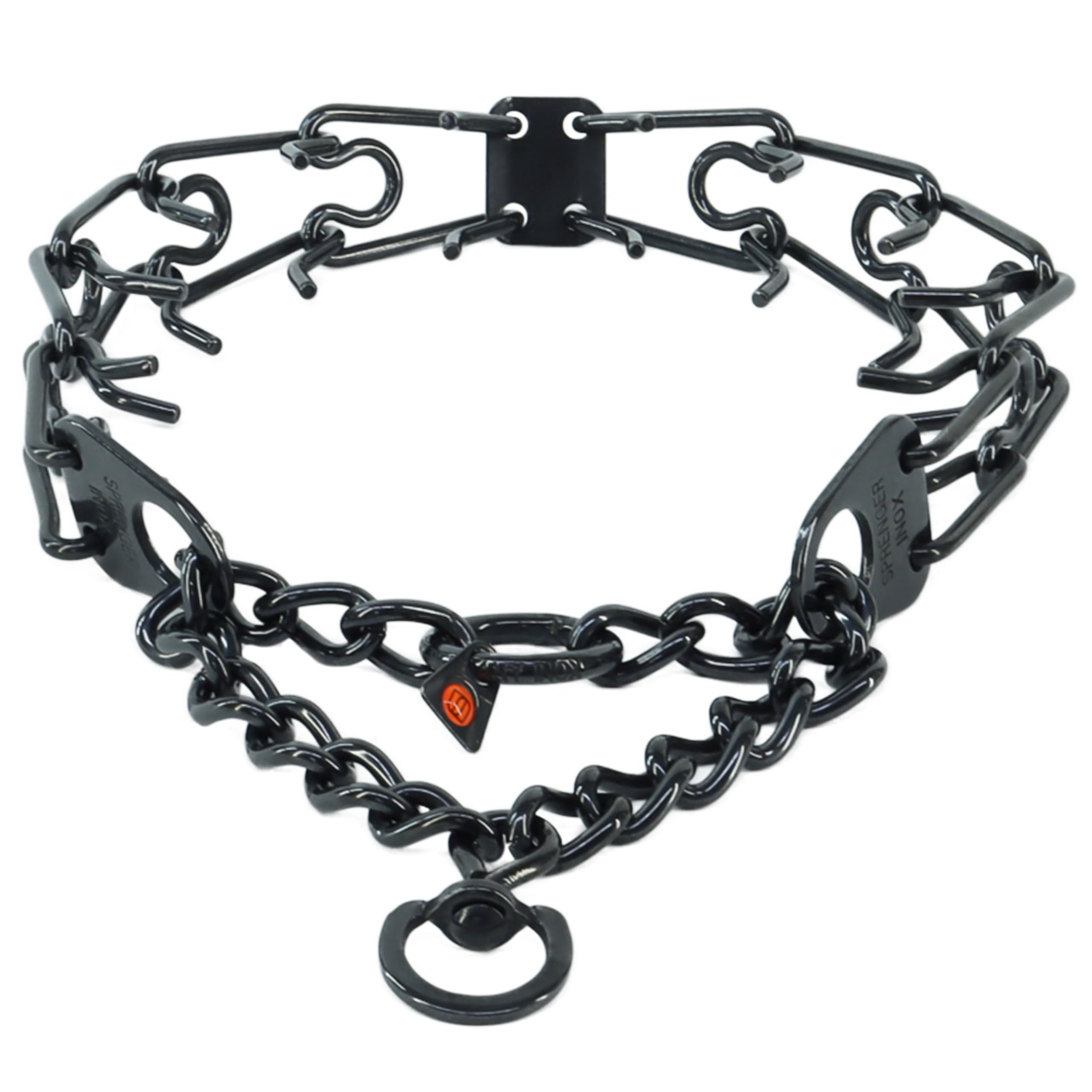 Herm Sprenger Stainless Steel Ultra-Plus Prong Dog Training Collar – Black, 3.25 mm x 18 in Neck, 22 in Chain