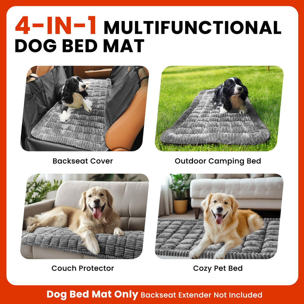 HiPetpy Backseat Dog Bed Mat – Non-Slip Car Seat Protector & Cozy Travel Blanket