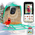 HIXX Smart Bird Feeder with Camera – 2K Live Birdwatching, AI ID, Solar Power, Color Night Vision