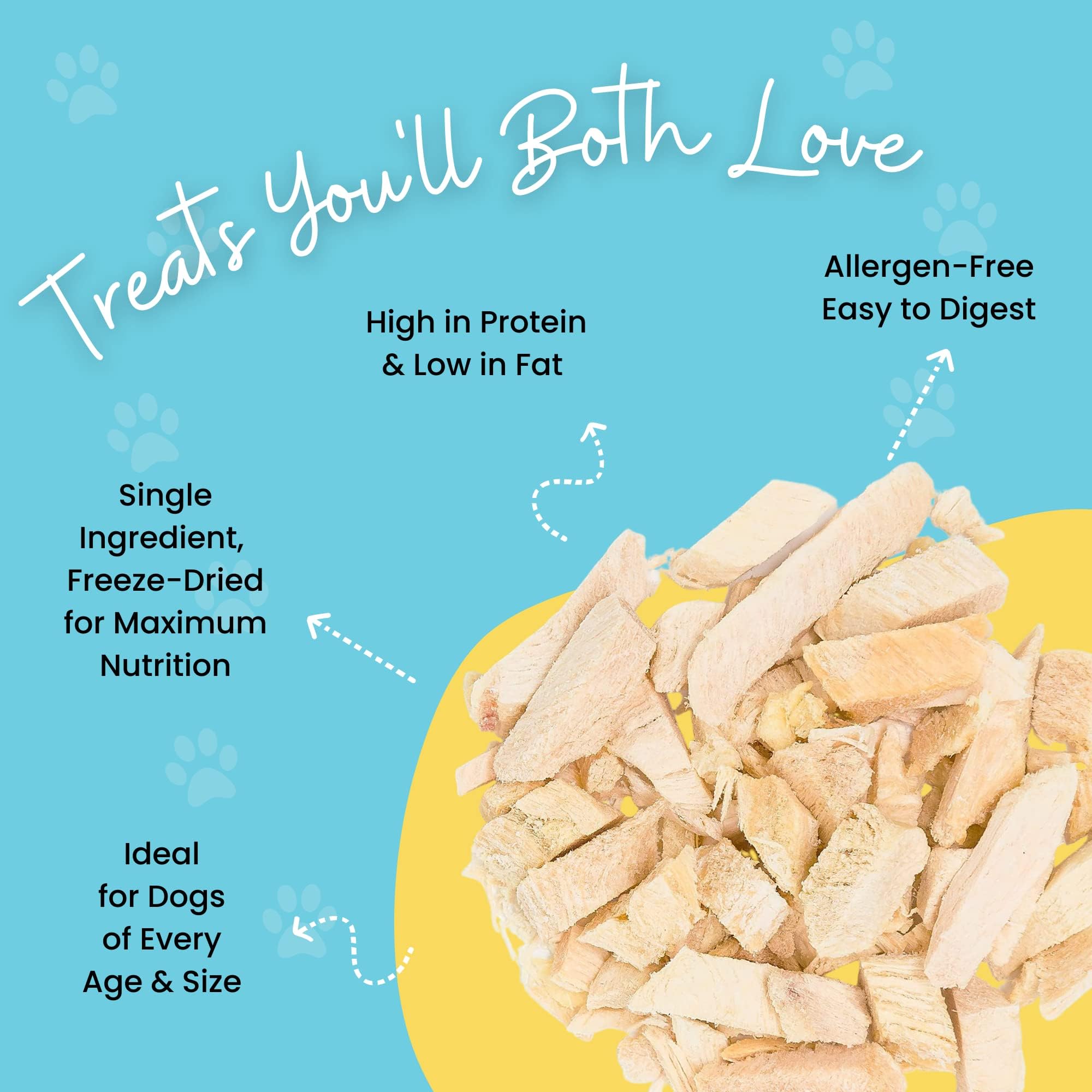 Hotspot Pets Freeze Dried Chicken Treats for Cats & Dogs – 1lb USA-Made, Single-Ingredient, Grain-Free