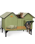 HXPLN Extra Large Heated Outdoor Cat House – Weatherproof Winter Shelter