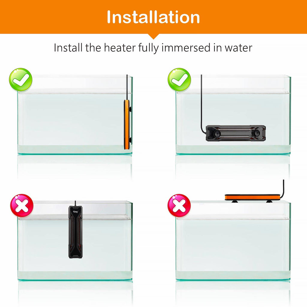 hygger Aquarium Heater 300W-1000W | Submersible with Digital LED Controller & Auto Shut-Off for Freshwater & Saltwater