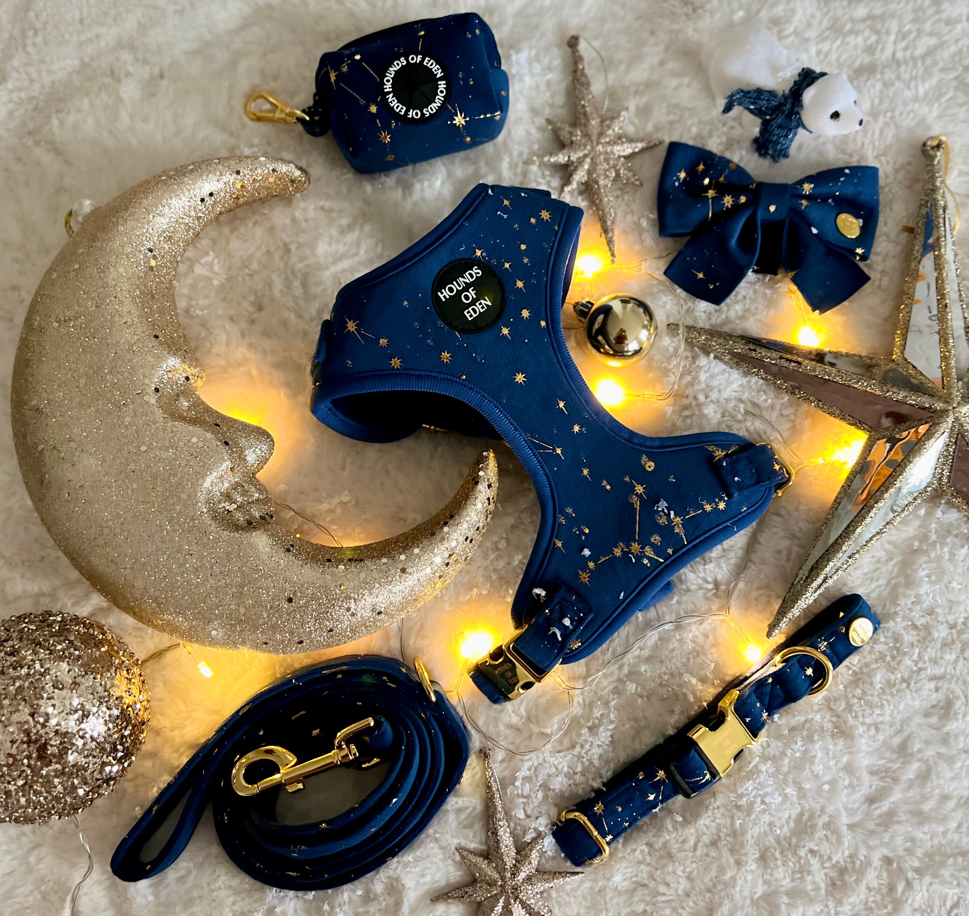 Sapphire Stars Velvet Sailor Bow Tie