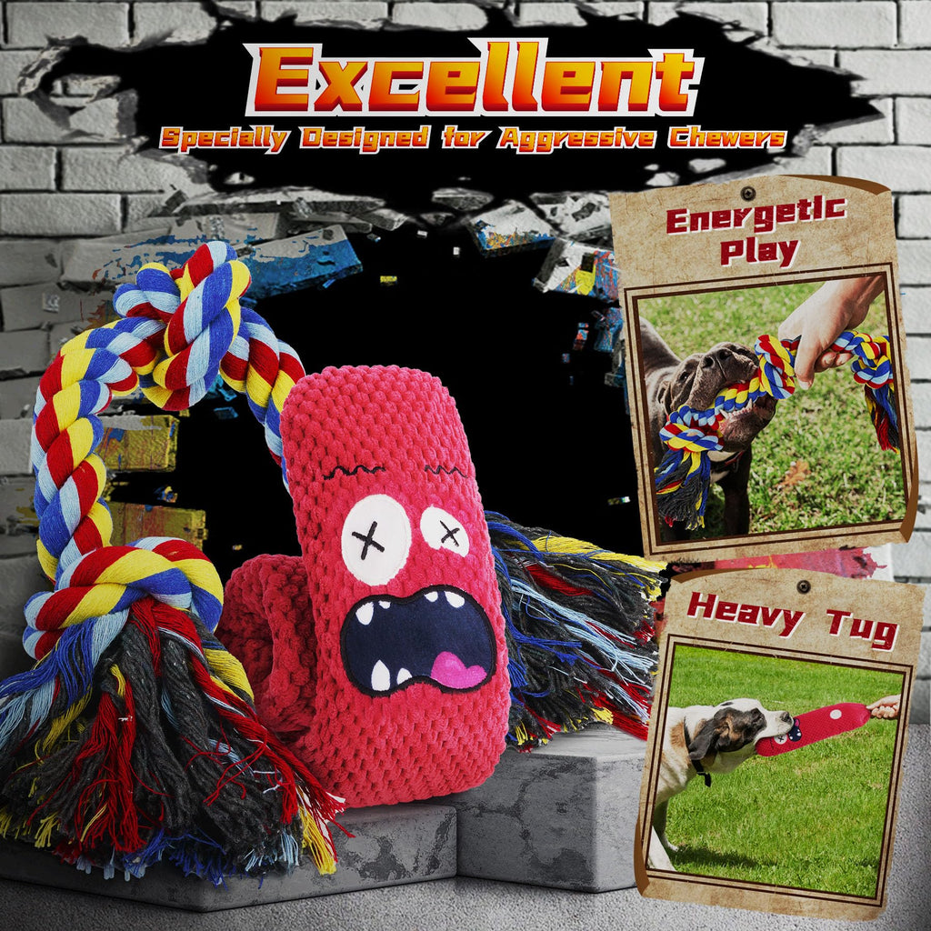 IMMADBUNY Heavy Duty Dog Toys – 9 Pack Indestructible Toys for Aggressive Chewers (Large & Medium Dogs)