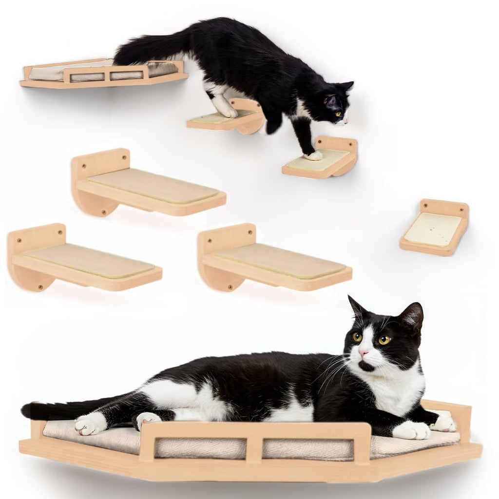 INICIO Cat Wall Shelves – Modern 3-Step Wall Furniture for Cats up to 15lbs