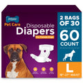 Inspire Pet Care Dog Diapers for Female Dogs – Bulk 60 Count | Leak-Proof Incontinence and Heat Protection