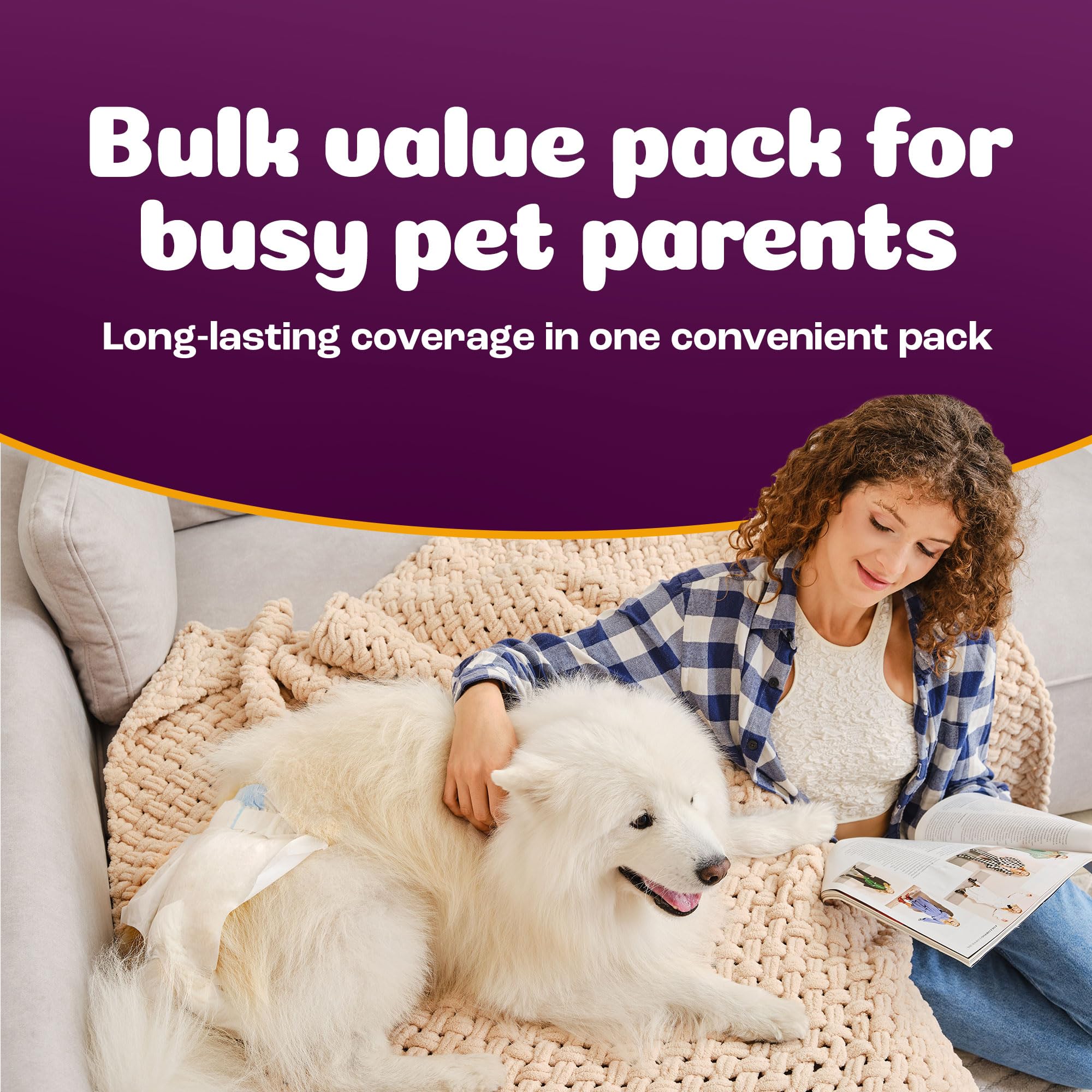 Inspire Pet Care Dog Diapers for Female Dogs – Bulk 60 Count | Leak-Proof Incontinence and Heat Protection