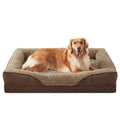 INVENHO Orthopedic Dog Bed XL – Washable Egg-Crate Memory Foam Couch, Waterproof Lining, Non-Slip