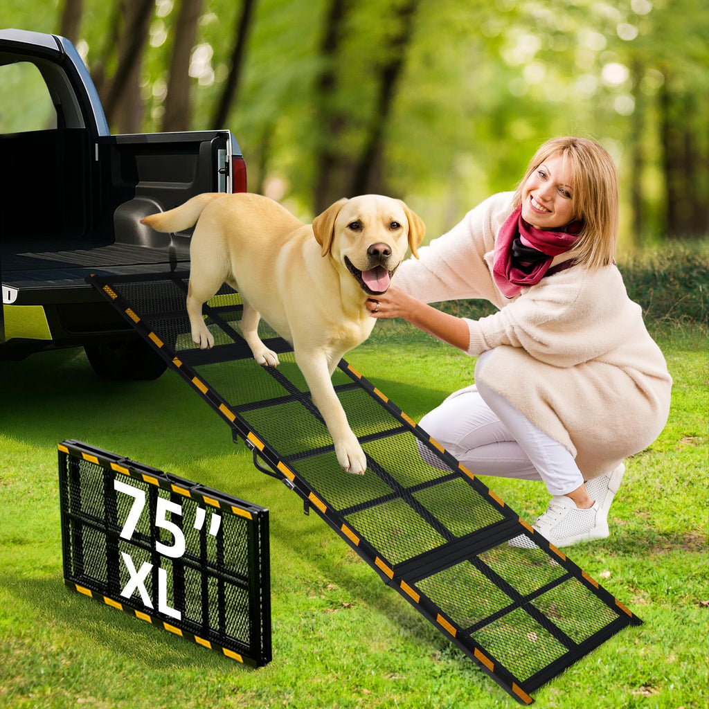 IPETBA Dog Ramp for Car, Truck & SUV – Gentle Slope, Anti-Slip, 200 lb Capacity