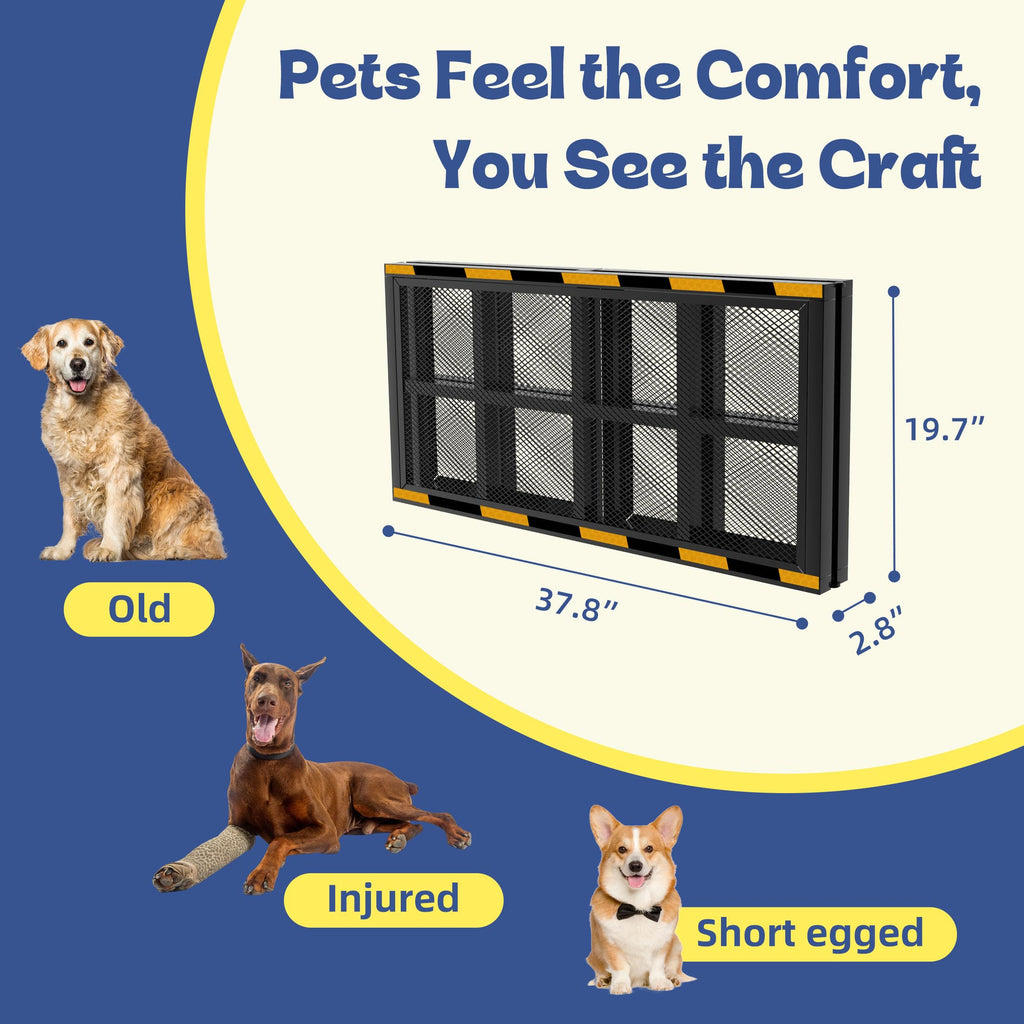 IPETBA Dog Ramp for Car, Truck & SUV – Gentle Slope, Anti-Slip, 200 lb Capacity