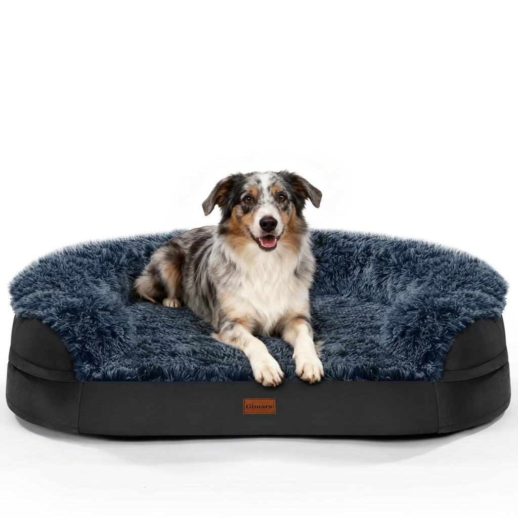 iweepet Black Dog Bed for Large Dogs — 41 x 32.6 x 7.7 in Orthopedic Memory Foam
