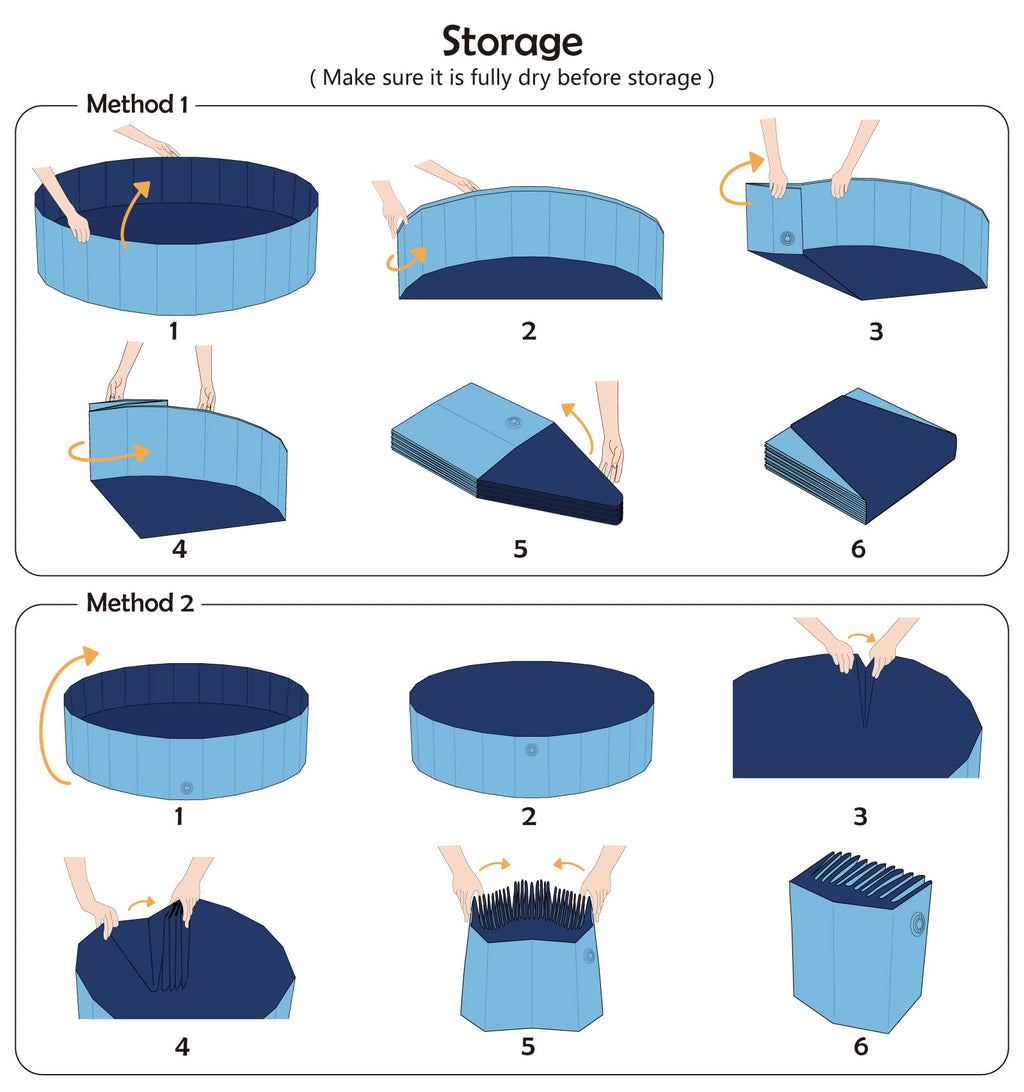 Jasonwell Foldable Dog Pool 71-inch Blue | Collapsible, Portable Bath Tub for Pets & Kids