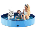 Jasonwell Foldable Dog Pool 71-inch Blue | Collapsible, Portable Bath Tub for Pets & Kids