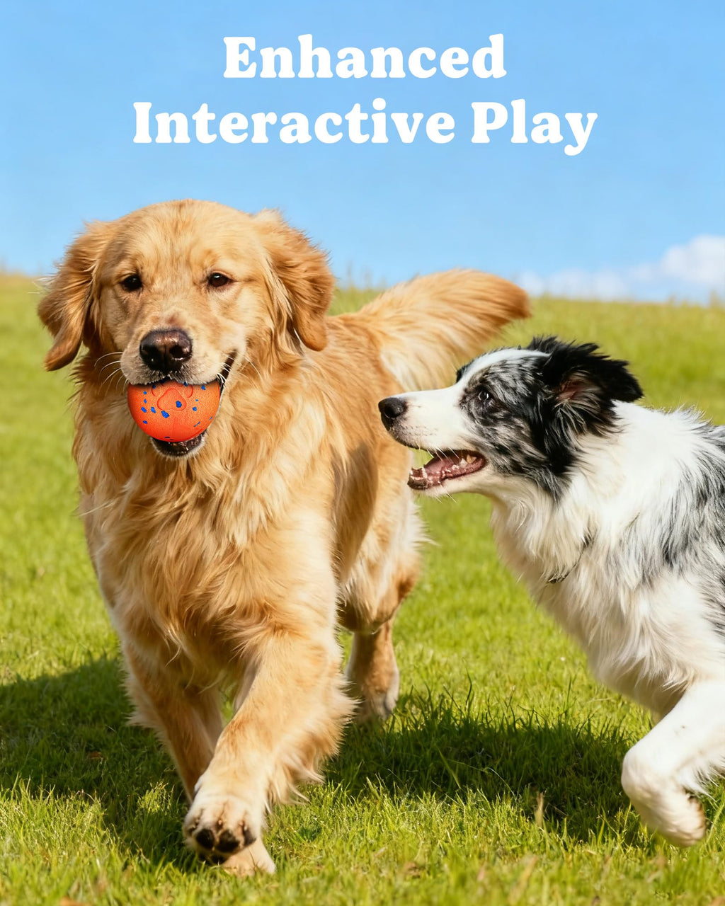 JGLXF Smart Interactive Dog Toy – Auto Moving Ball for Medium & Large Dogs (IPX7, E-TPU)
