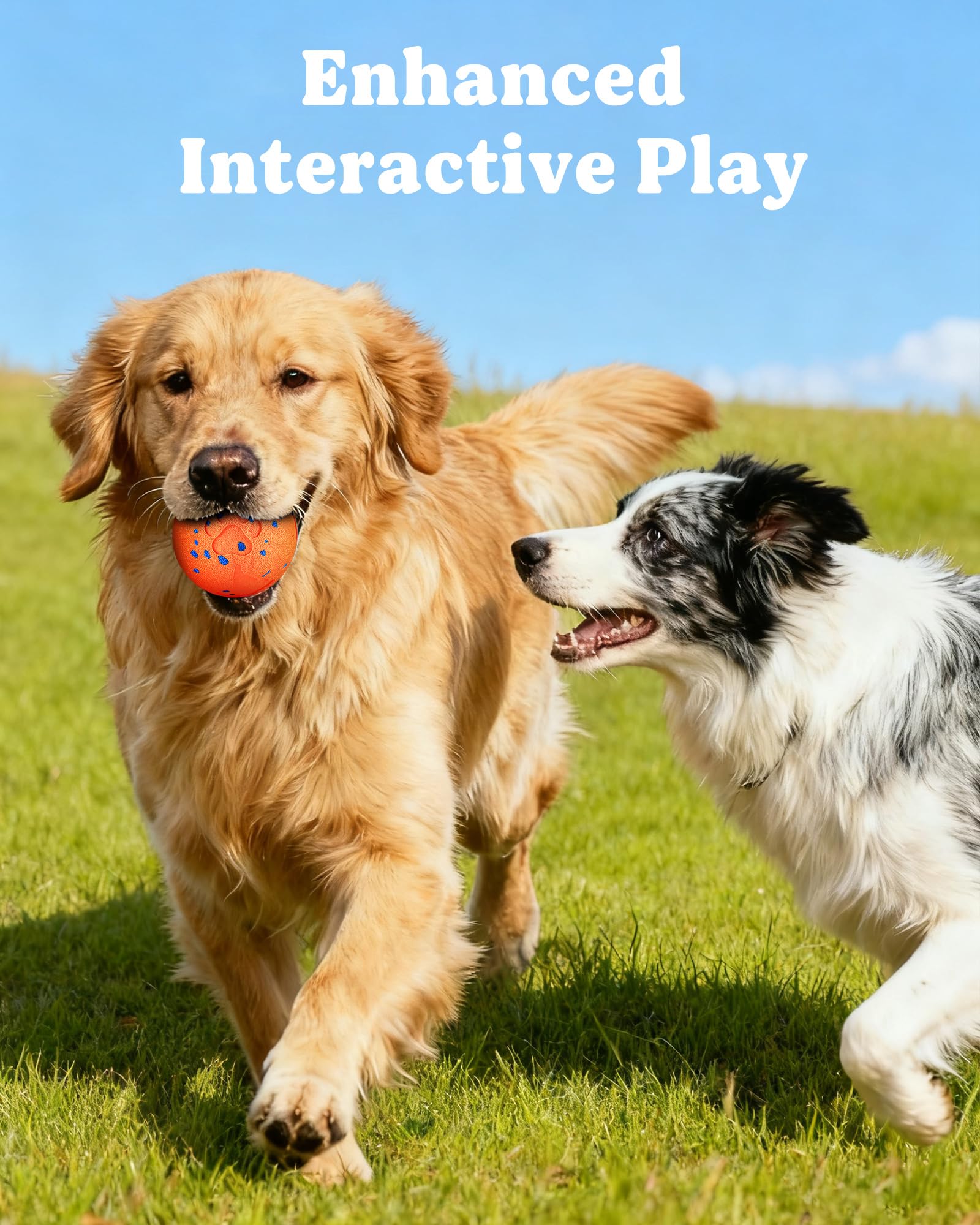 JGLXF Smart Interactive Dog Toy – Auto Moving Ball for Medium & Large Dogs (IPX7, E-TPU)