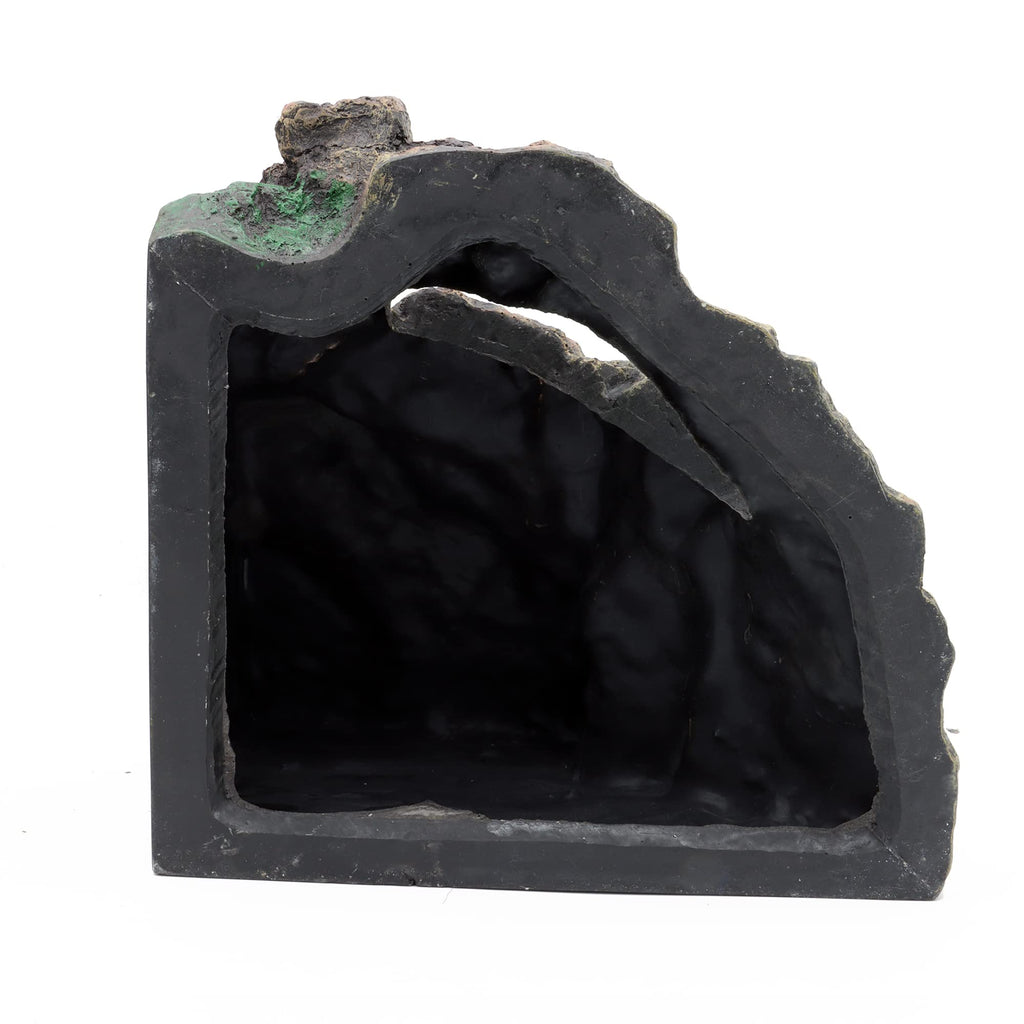 JIHAQUA Extra Large Bearded Dragon Hideout – Natural Rock Cave for Reptile Tanks