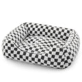 JOEJOY Rectangle Orthopedic Dog Bed for Small & Medium Dogs - 25x21x8 in, Plush Jacquard Grey