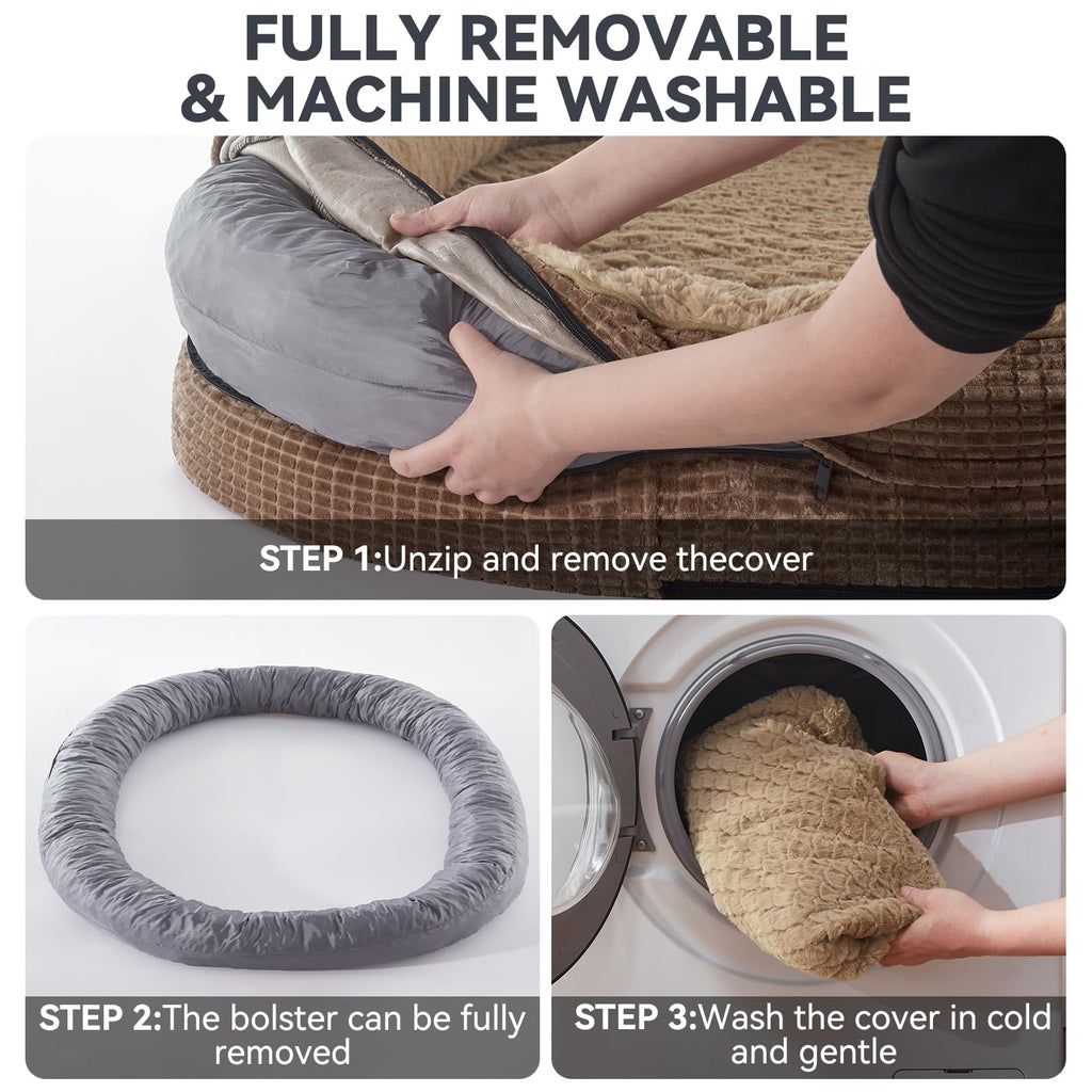 JOEJOY Orthopedic Dog Bed for Extra Large Dogs – Egg-Crate Memory Foam, Waterproof & Non-Slip
