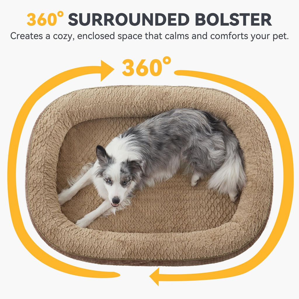JOEJOY Orthopedic Dog Bed for Extra Large Dogs – Egg-Crate Memory Foam, Waterproof & Non-Slip
