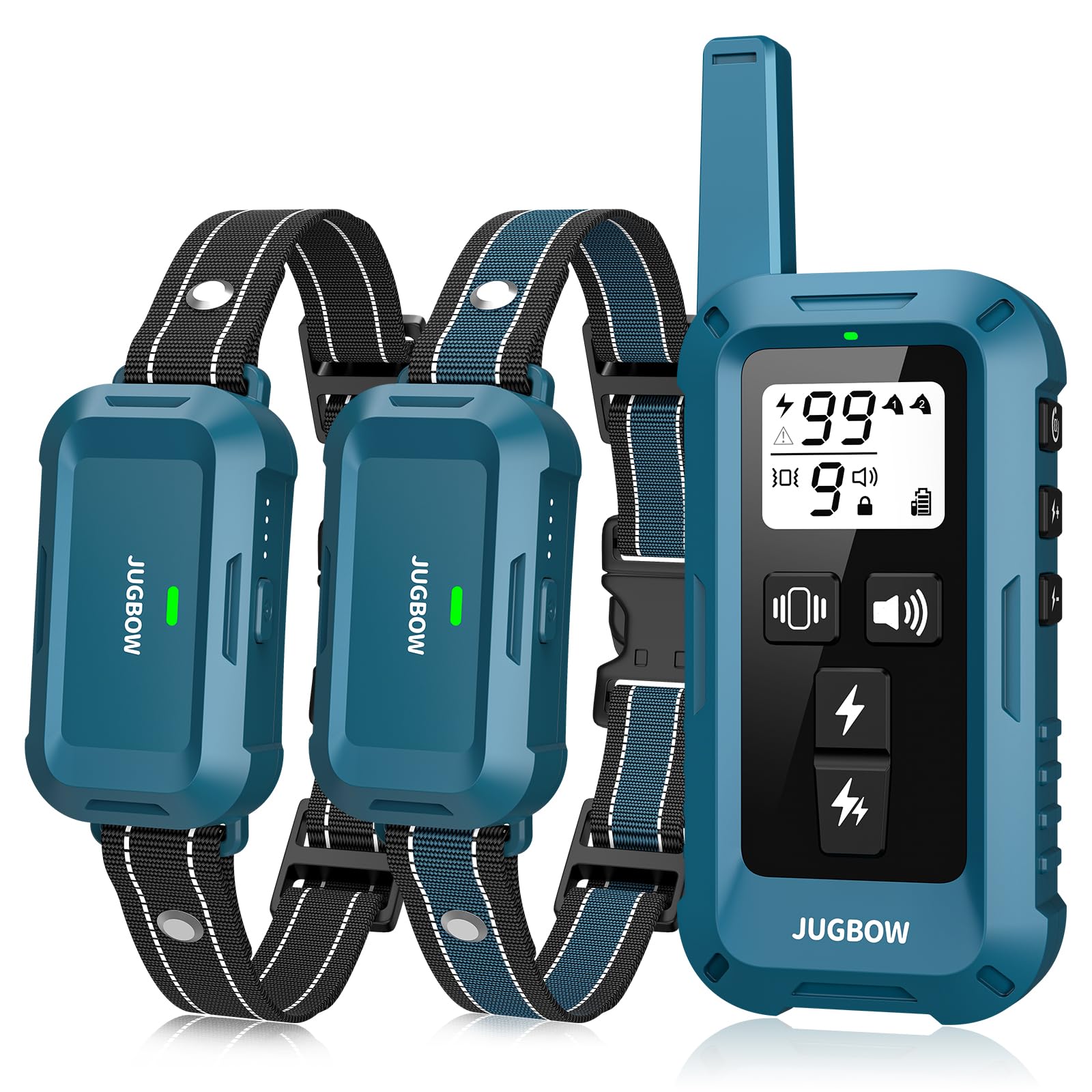 Jugbow 2 Dogs Training Collar with Remote – 4200FT Range, IPX7 Waterproof, Dual-Channel