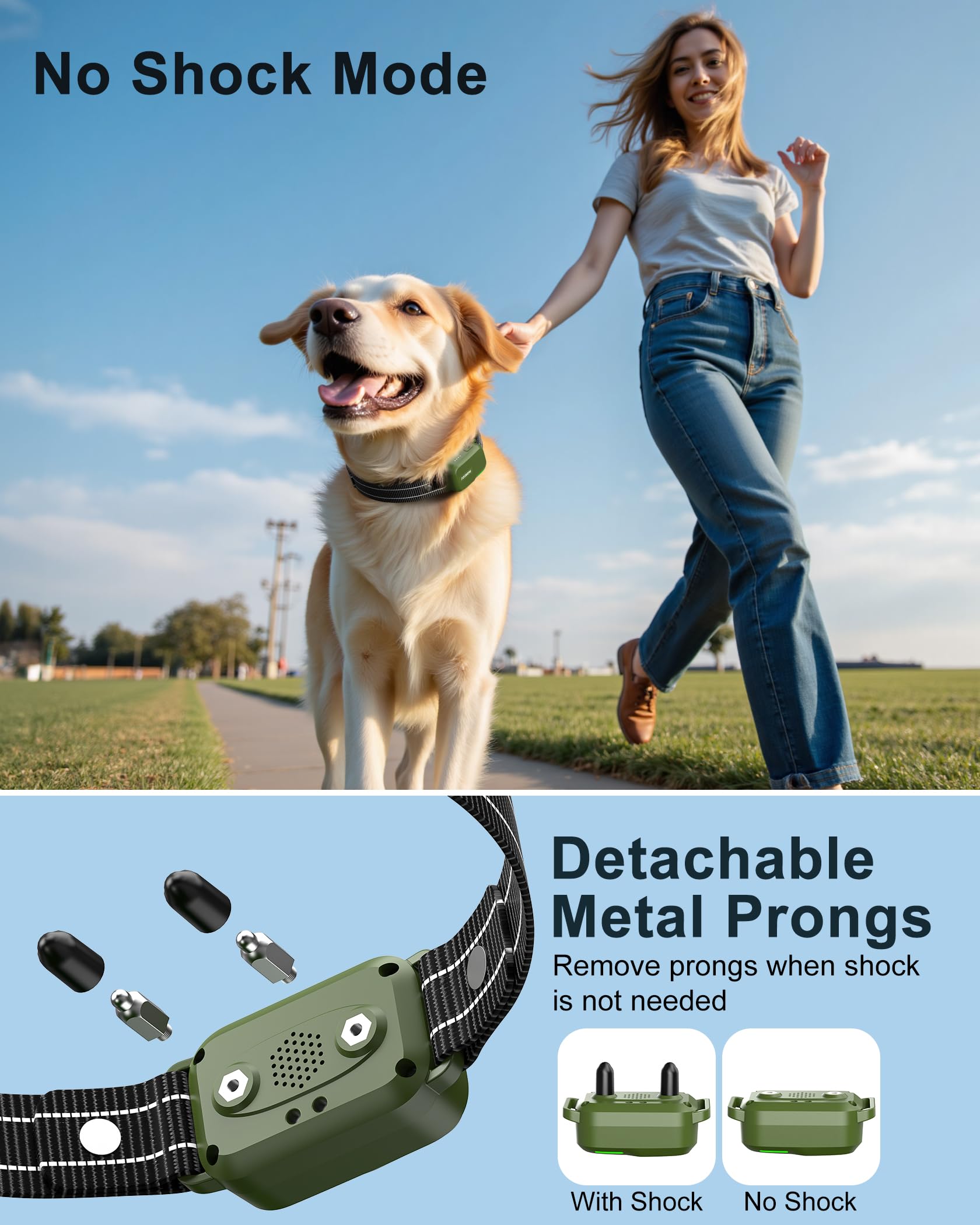 Jugbow Dog Shock Collar with Remote – 4500FT Range, IPX8 Waterproof, 4 Training Modes