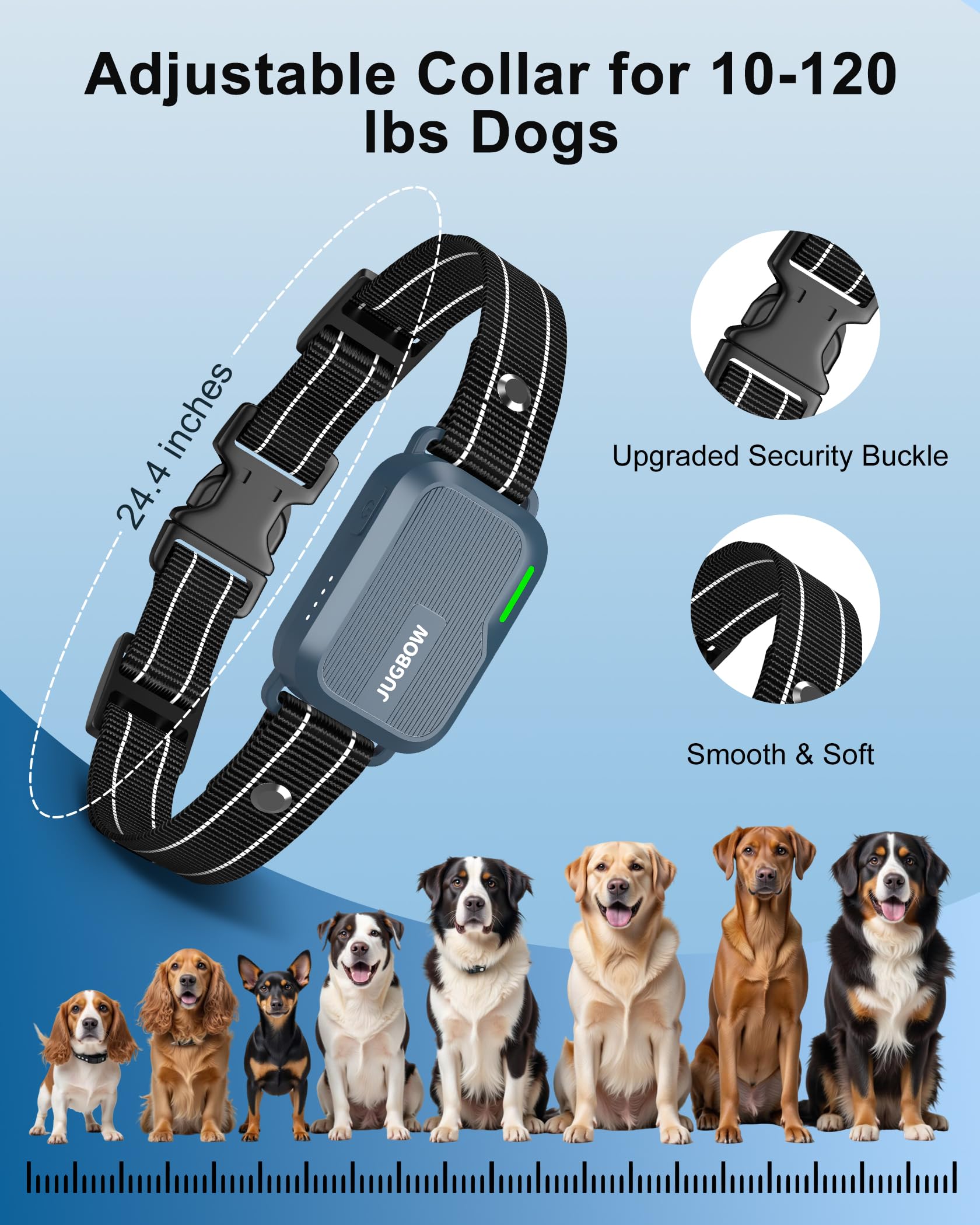 Jugbow Dog Shock Collar with Remote – 4200ft Range, IPX8 Waterproof, 4 Training Modes, 2-Dog Support