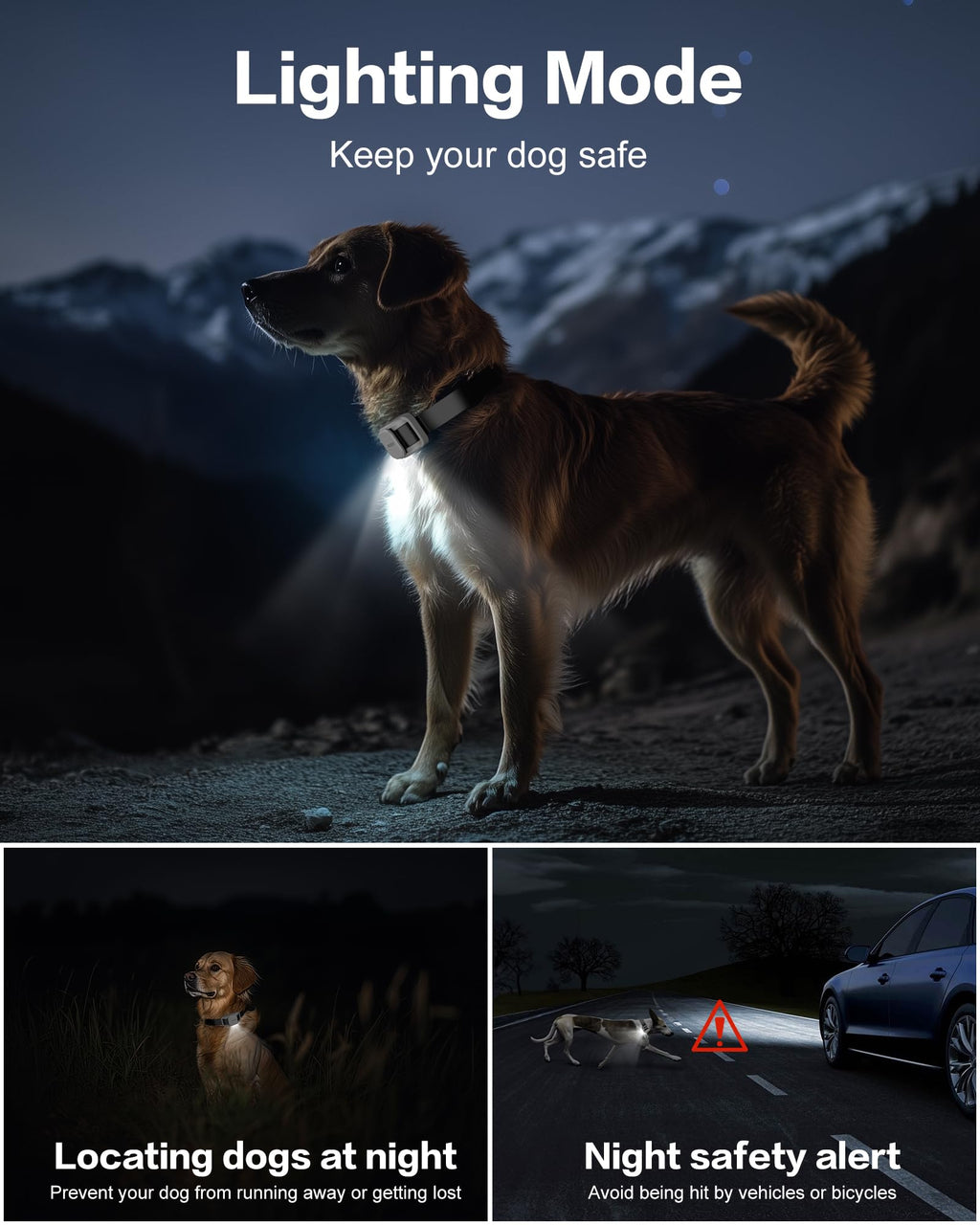 Jugbow Dog Training Collar - 4200ft Range, 3 Training Modes, LED Light, IPX8 Waterproof