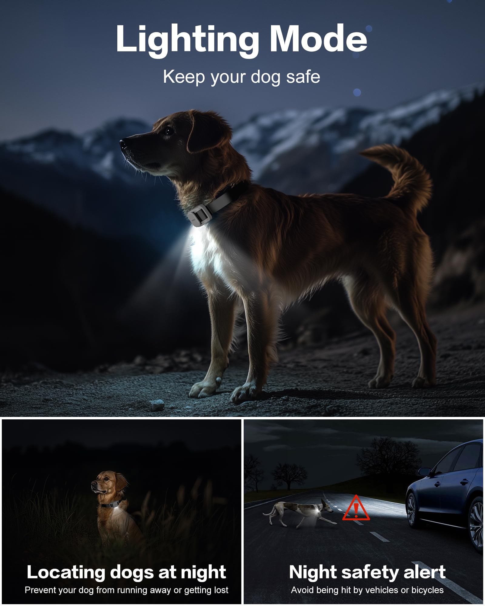Jugbow Dog Training Collar - 4200ft Range, 3 Training Modes, LED Light, IPX8 Waterproof