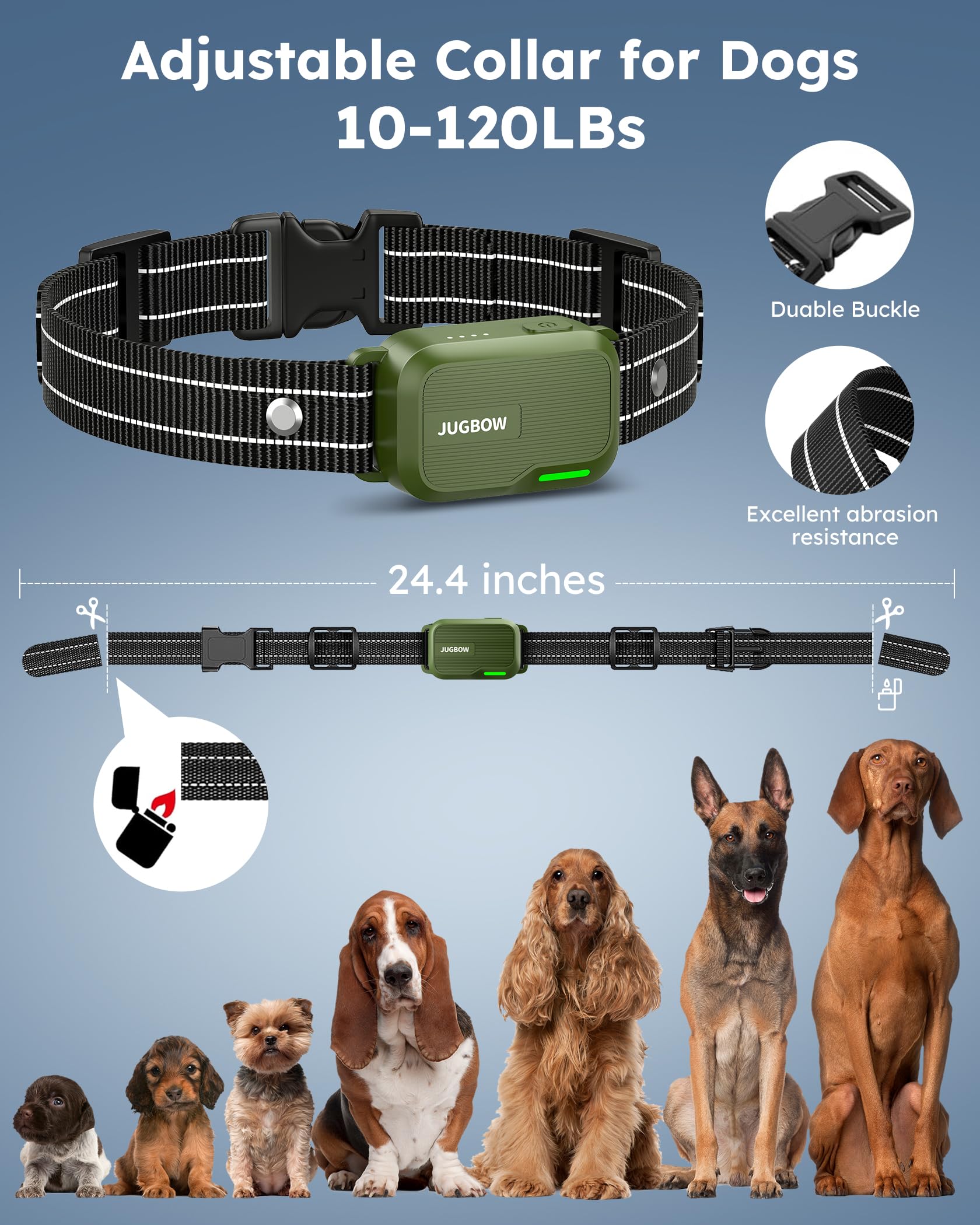 Jugbow Dog Shock Collar for 2 Dogs (10–120 lbs) – 4200ft Range, IPX7 Waterproof