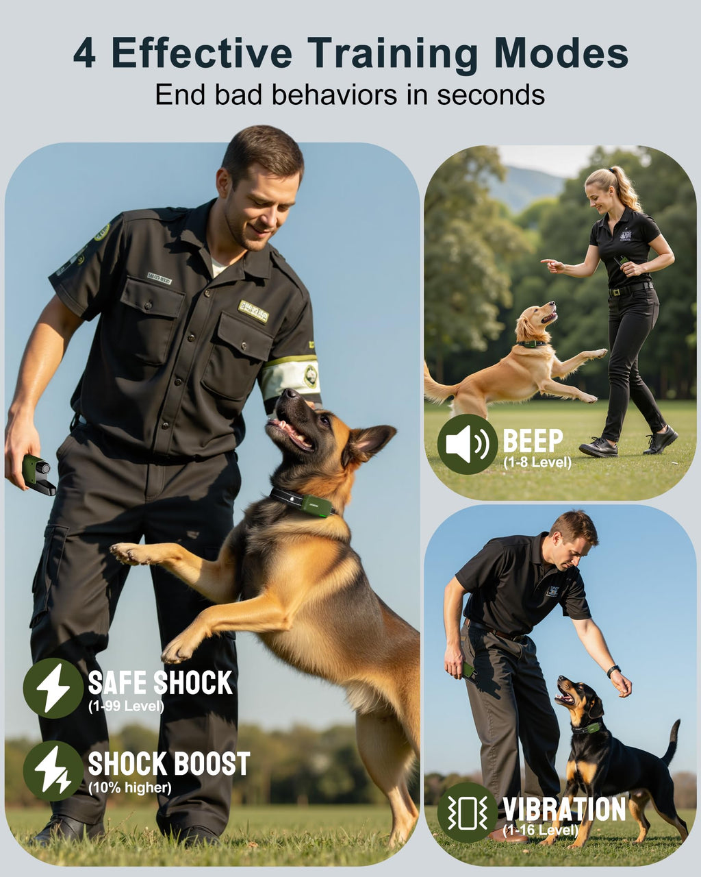 Jugbow Dog Shock Collar with Remote – 4500FT Range, IPX8 Waterproof, 4 Training Modes