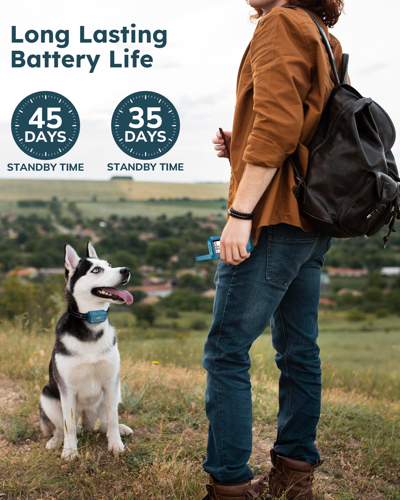 Jugbow 2 Dogs Training Collar with Remote – 4200FT Range, IPX7 Waterproof, Dual-Channel