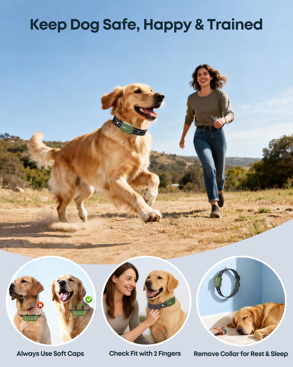 Jugbow Dog Shock Collar with Remote – 4500FT Range, IPX8 Waterproof, 4 Training Modes