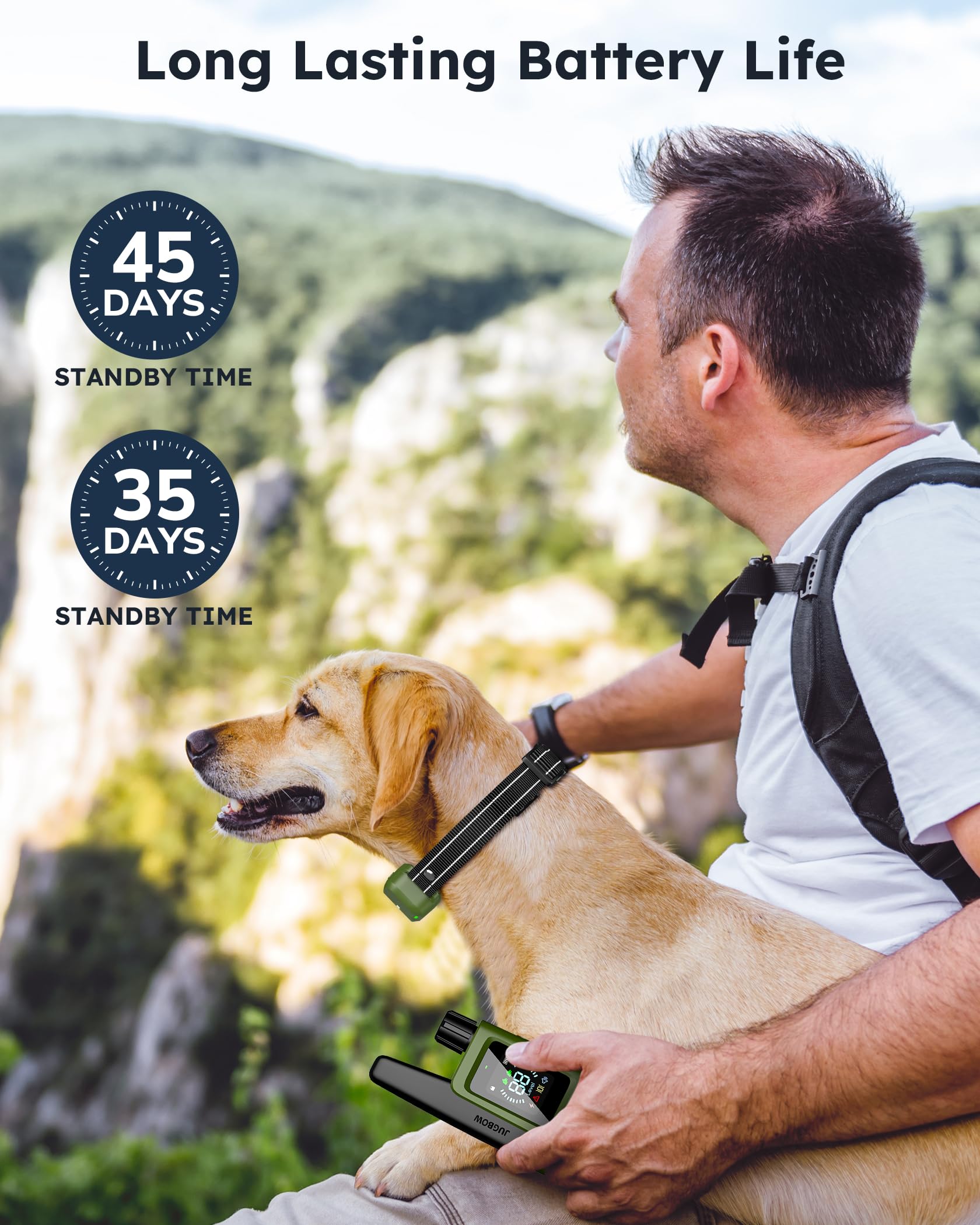 Jugbow Dog Shock Collar for 2 Dogs (10–120 lbs) – 4200ft Range, IPX7 Waterproof