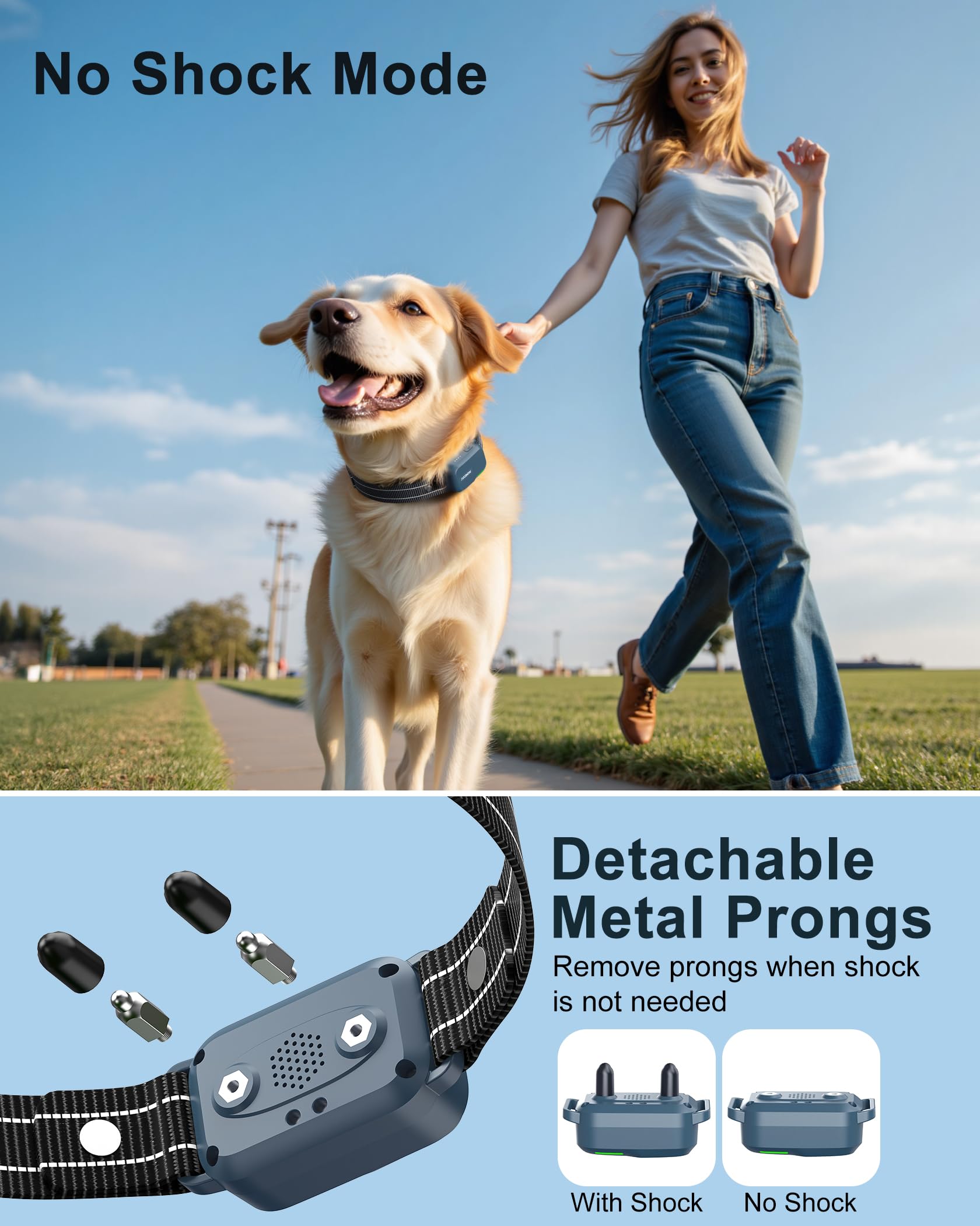 Jugbow Dog Shock Collar with Remote – 4200ft Range, IPX8 Waterproof, 4 Training Modes, 2-Dog Support