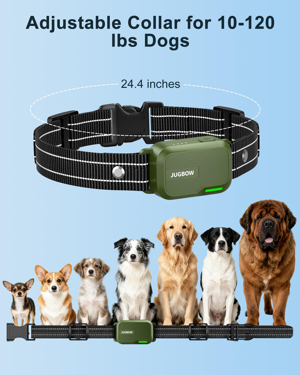 Jugbow Dog Shock Collar with Remote – 4500FT Range, IPX8 Waterproof, 4 Training Modes