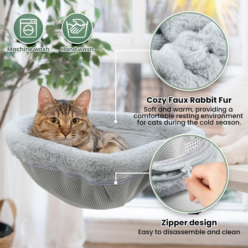 JUNSPOW Cat Desk Bed — One-Click Folding, Sunken Design, 40lb Capacity