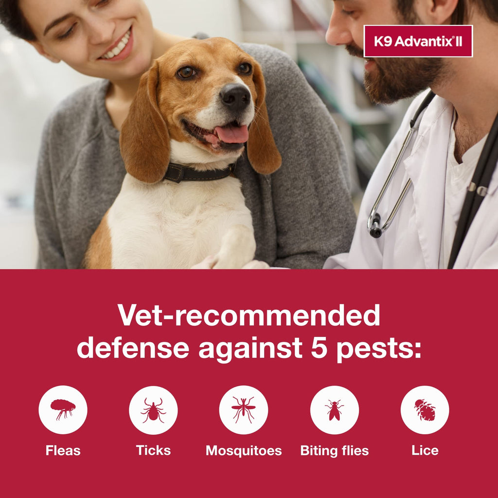 K9 Advantix II Medium Dog | Vet-Recommended Flea, Tick & Mosquito Prevention 11-20 lbs | 4-Mo Supply