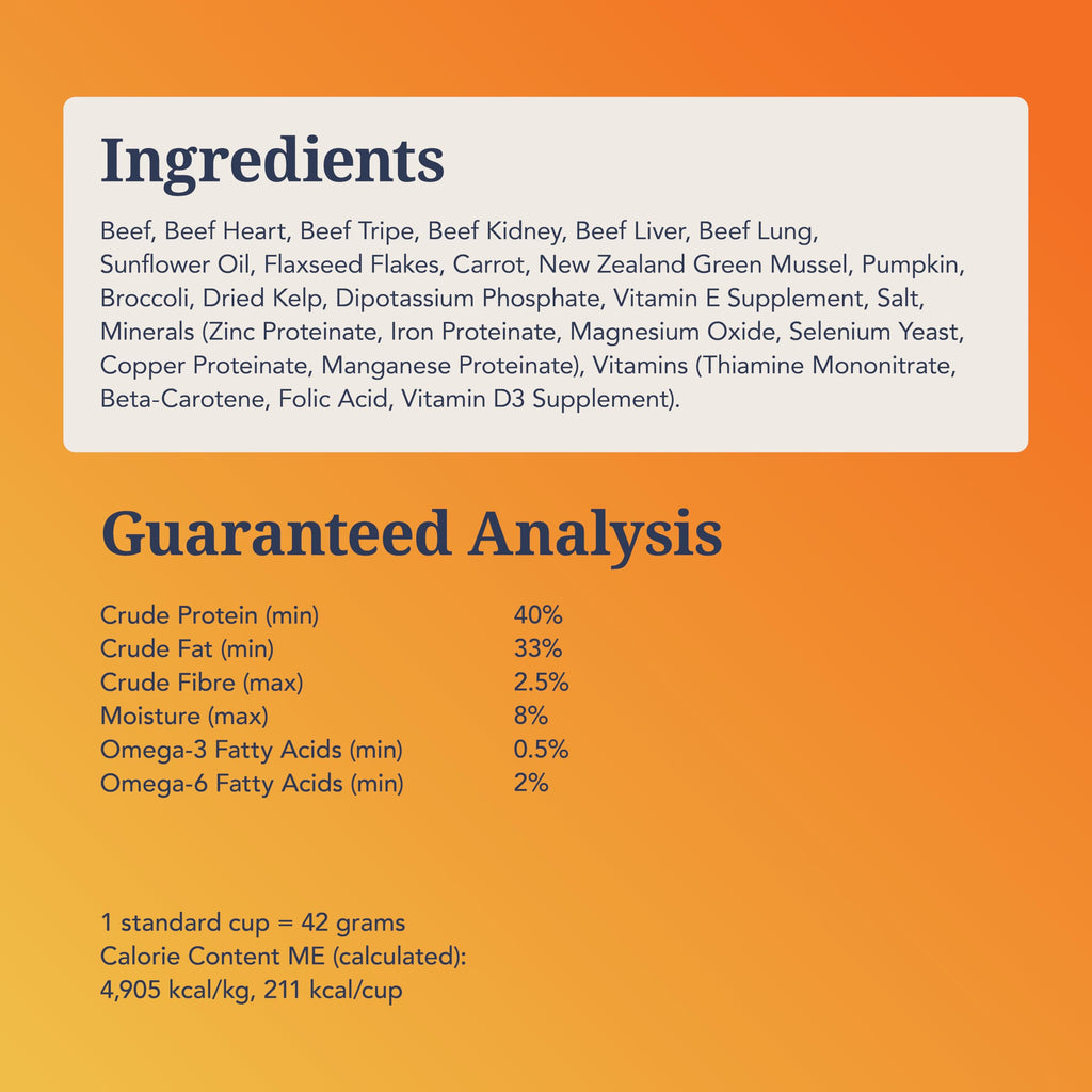 K9 Natural Freeze Dried Beef Dog Food 4lb – Natural, Grain-Free Topper