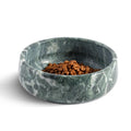 Karibiber Natural Marble Dog Bowl – 5lbs, Non-Slip, 4-Cup Capacity, Indian Green