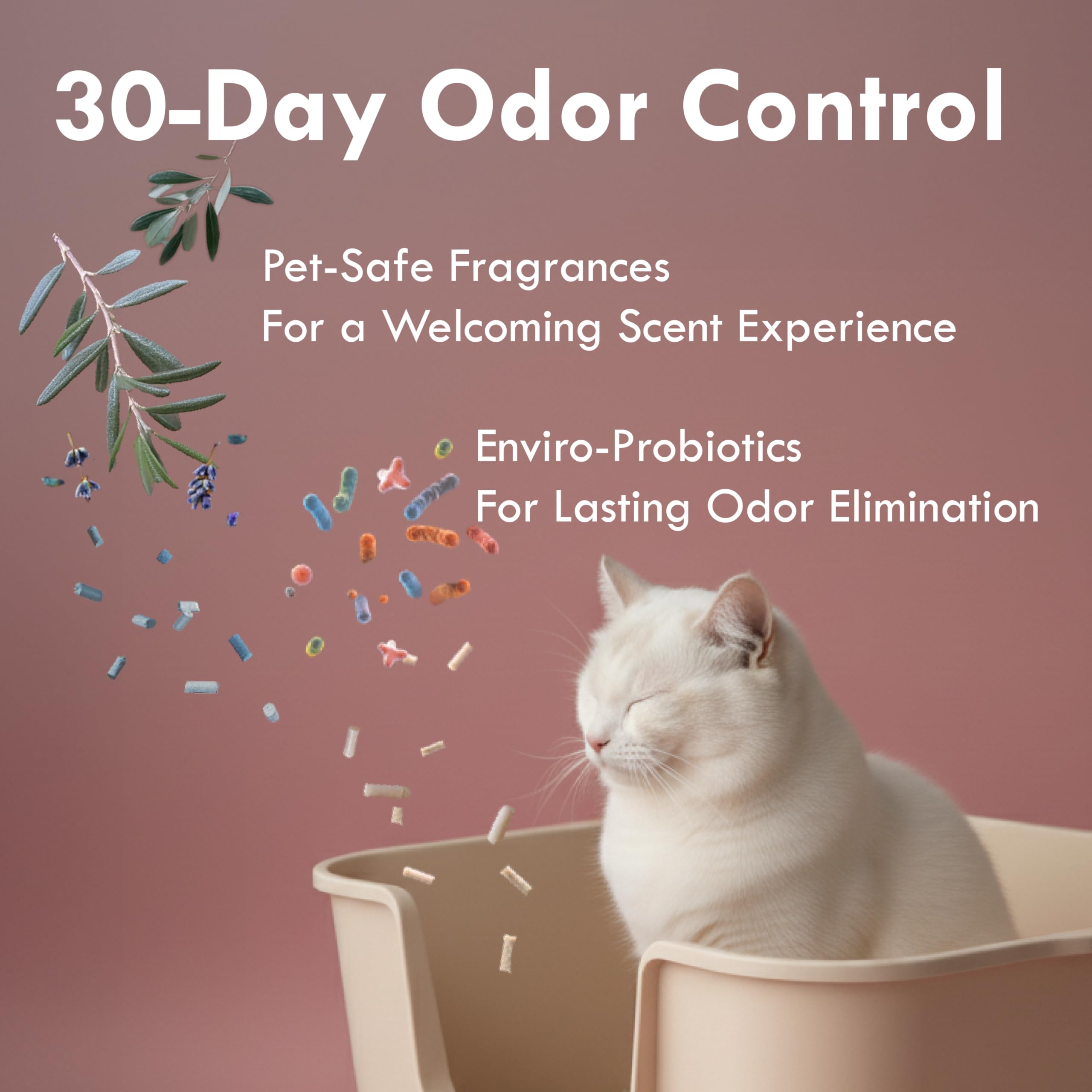 Lady N Tofu Cat Litter — Strong Clumping, Ultra Absorbent, Dust-Free, Odor Control, 18lb (Boba Tea + Unscented)