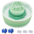 Lawfery Ceramic Cat Water Fountain 2.1L Cupcake Design — Quiet, Dual Pumps, 3 Filters