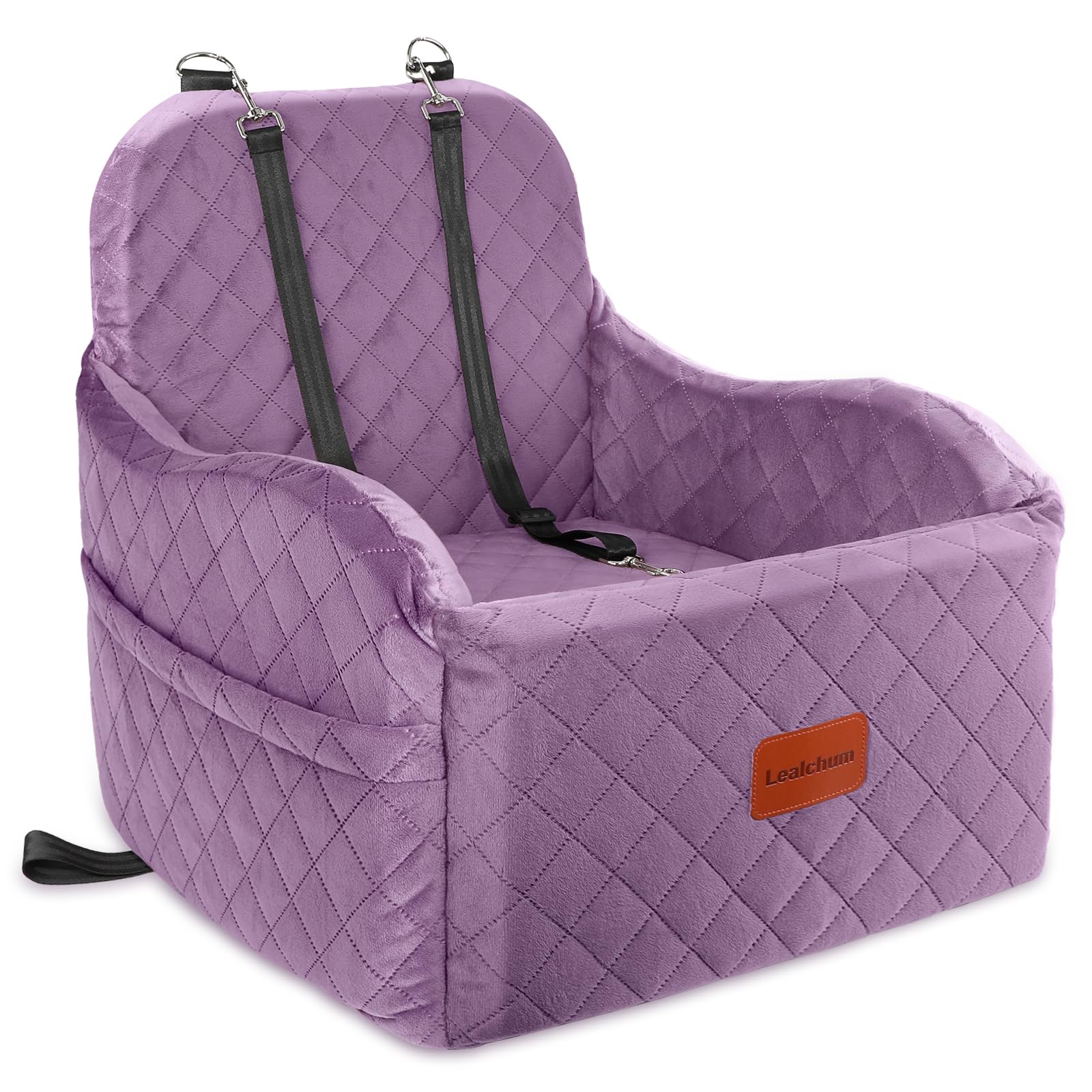 Lealchum Dog Booster Car Seat – Small/Medium, Elevated Cushion, Detachable & Washable